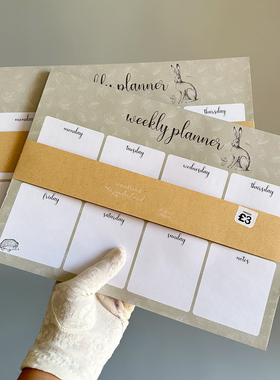 出口英国原单 A4无日期周计划本FSC认证60页可撕页学习办公便签本