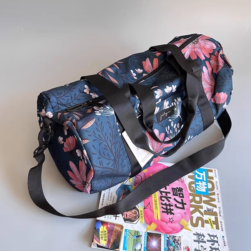 海军蓝健身瑜伽包斜挎运动旅行包