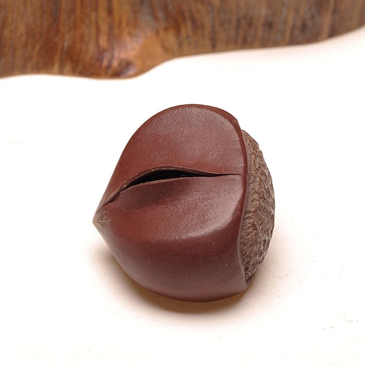 板栗（中瓣开口）茶宠 茶玩 把件 摆件 百果 五洲紫砂坊 万国琴