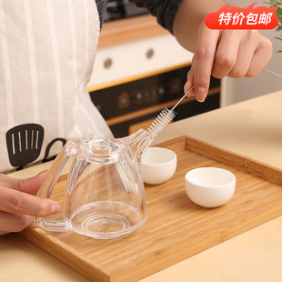 日本KM598茶壶嘴清洁刷 壶口刷 奶嘴刷 小毛刷 厨房清洁刷子2个装