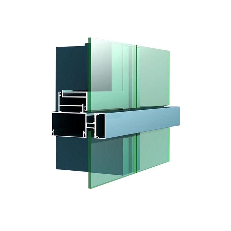 铝合金型材挤压玻璃幕墙铝型材加工明框系列建筑外墙材料