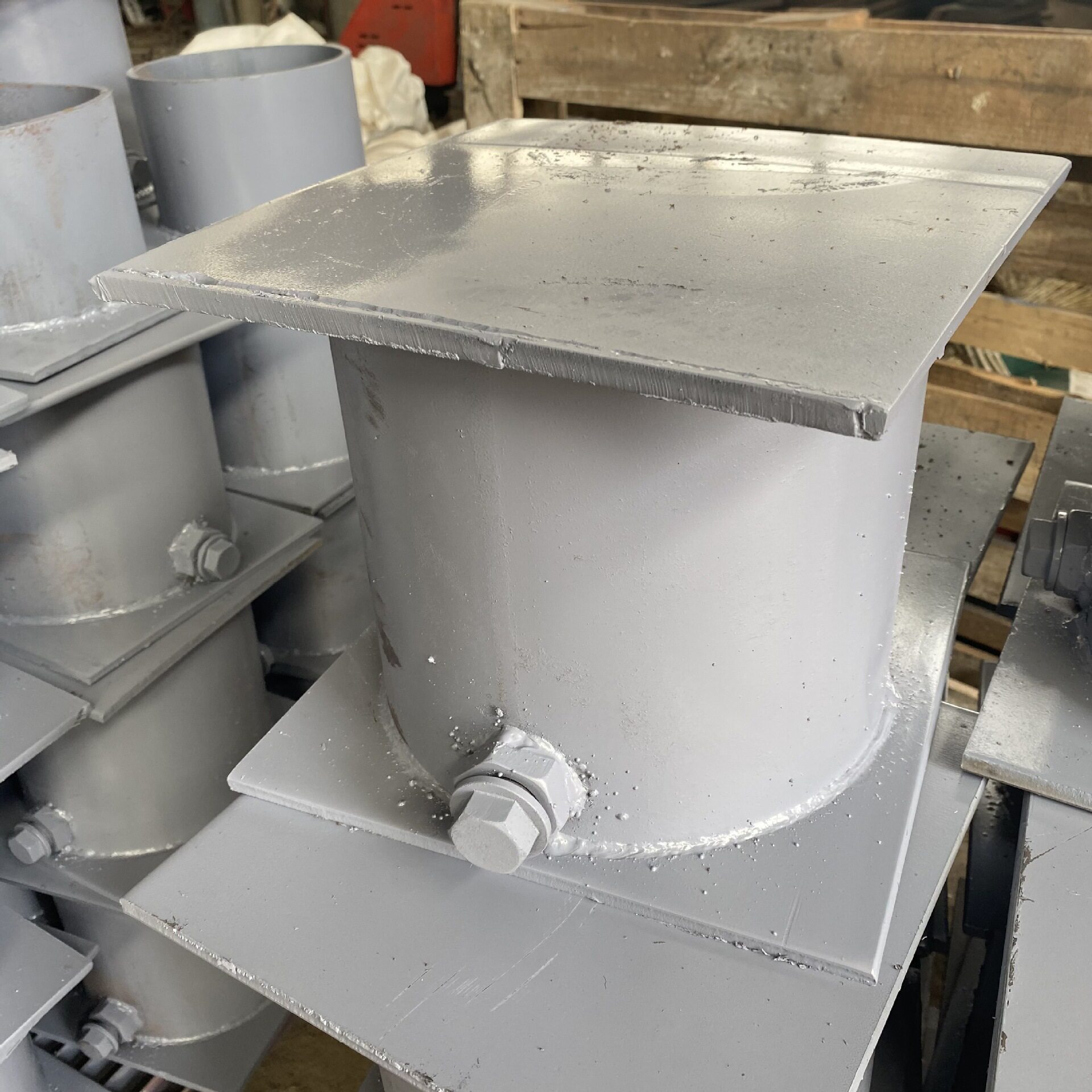 桥梁预制梁临时支座可拆卸式钢制临时支座t型焊接砂桶砂浆支座