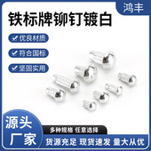 铁标牌铆钉镀白GB827实心滚花铆钉直纹铆钉规格齐全
