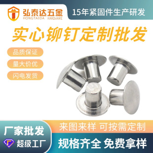 半空心铁铆钉不锈钢柳钉黄铜红铜铝合金子母圆头平头实心公母钉