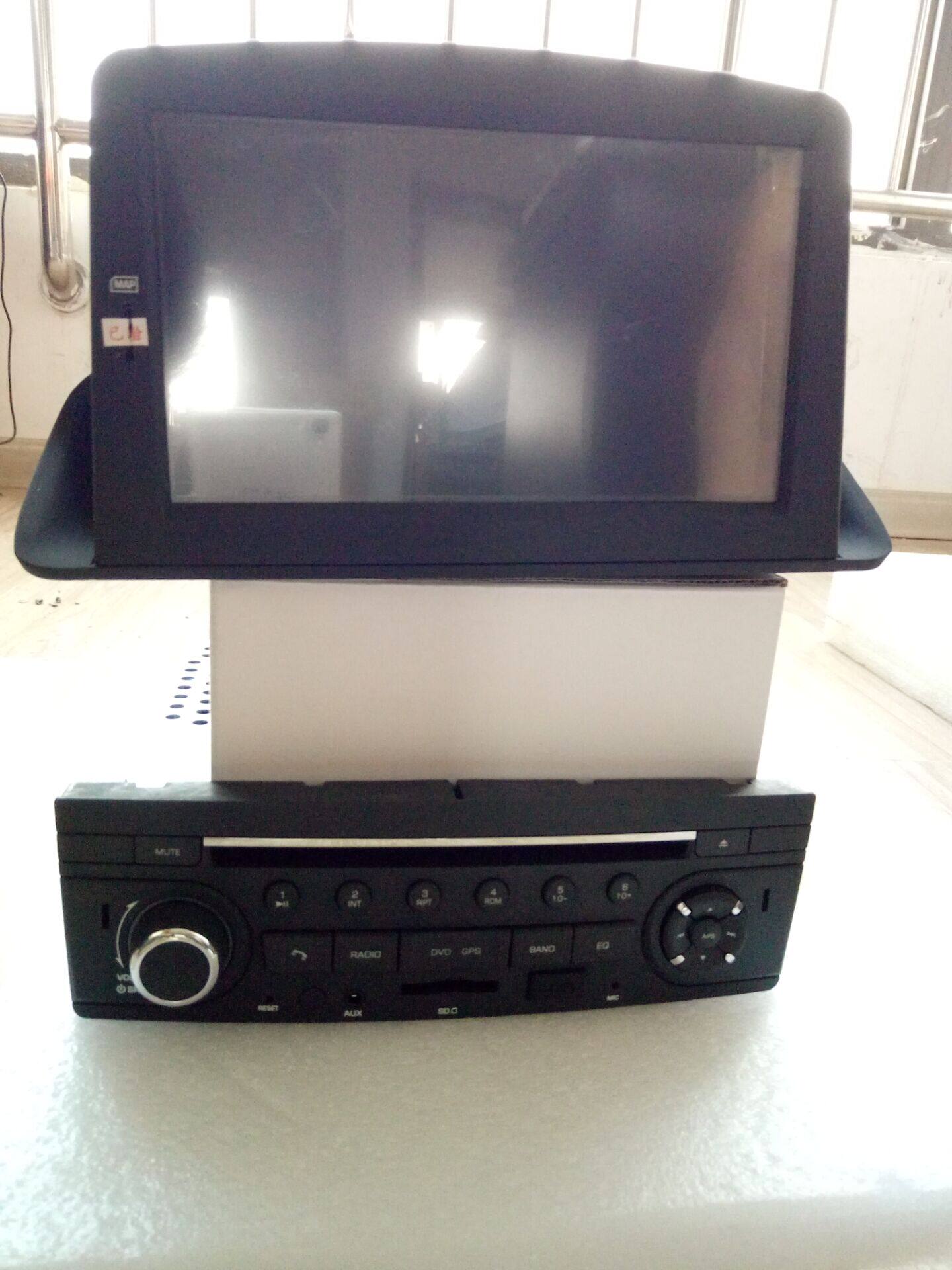 适用13款标致408专车专用原车载dvd蓝牙导航gps 分体机原厂风格