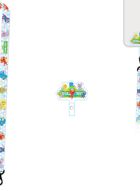 芝麻街手机绳防丢神器手腕挂脖安全绳扣挂件夹垫片小风扇绳elmo