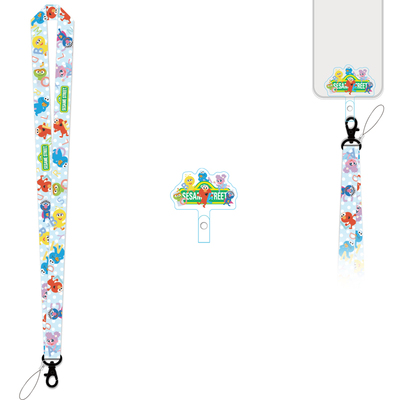 芝麻街手机绳防丢神器手腕挂脖安全绳扣挂件夹垫片小风扇绳elmo