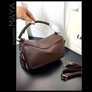 高定真皮牛皮新款 挂件几何包五色手提斜挎枕头包罗家百搭实用