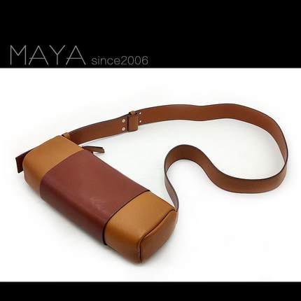 玛雅秋冬新款时尚百搭潮款真皮牛皮拼接通勤休闲单肩斜跨包枕头包