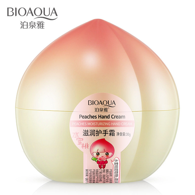 泊泉雅滋润护手霜30g水蜜桃味的扶手霜保湿补水肤手霜防裂男女士