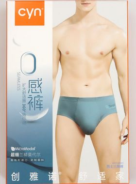 2条价创雅诺超细兰精莫代尔男士三角裤85139无侧缝纯棉内裆男内裤