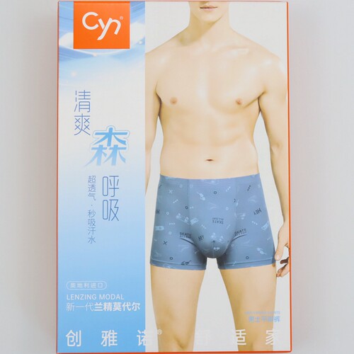 2条价CYN创雅诺莫代尔面料男内裤