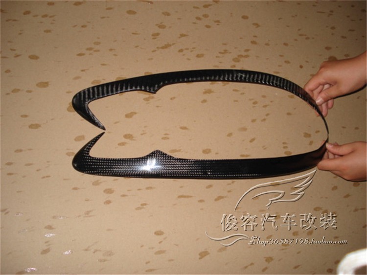 本田老款飞度碳纤维下灯眉碳纤眼眉 02~07飞度碳纤维前大灯眉贴