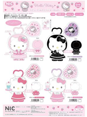 现货正品日本sanrio三丽鸥nic联名女仆萝莉kitty爱心扣挂件洛丽塔
