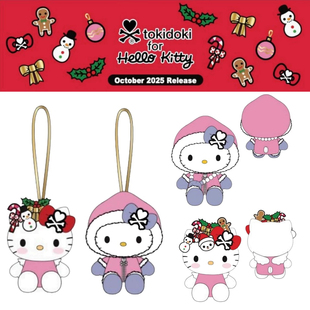 10月预s d 金 美版三丽鸥  TOKIDOKI 圣诞  雪人 kitty 公仔挂件