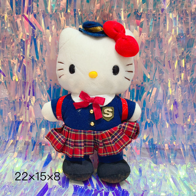 现货 日本限定绝版三丽鸥holle kitty学院风制服毛绒公仔玩具稀有