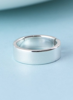 简约百搭时尚开口韩版指环光亮面