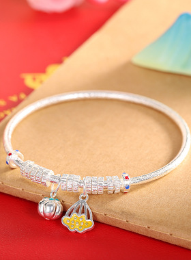 素银简约足银真材实料清新文艺