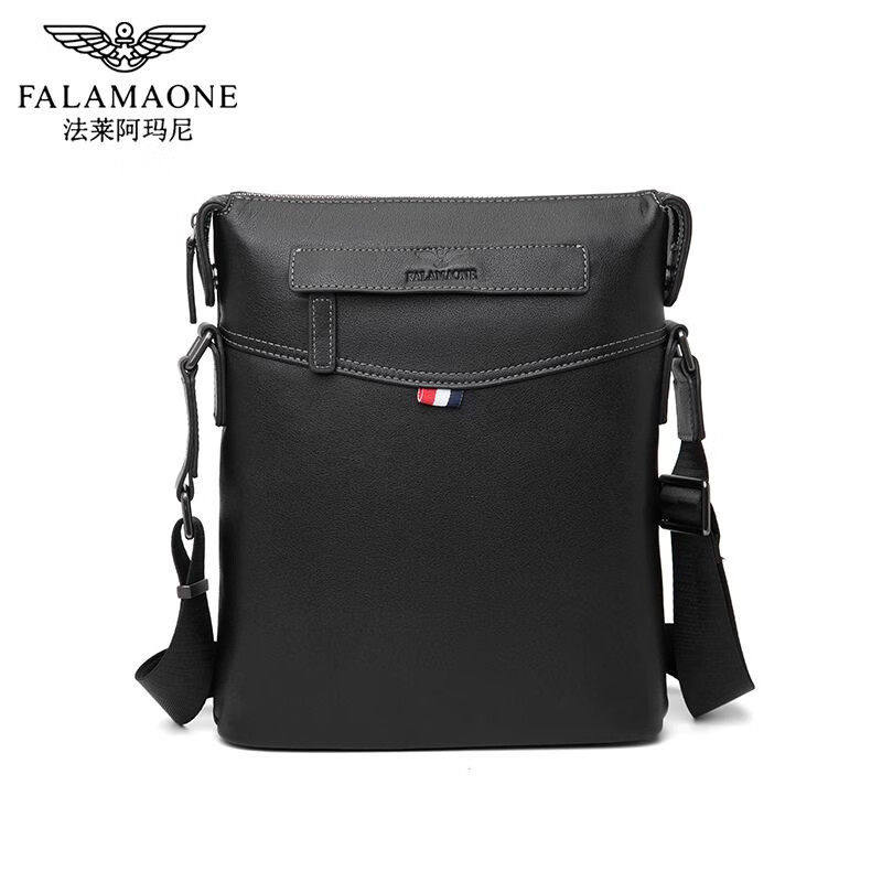 法莱阿玛尼;FALAMAONE【专柜】单肩包男真皮大容量商务包休闲