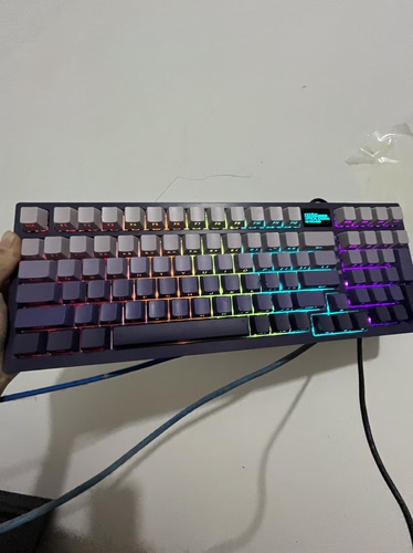 磁动力K980暮云紫电竞游戏专用机械有线键盘98键USB接口二手