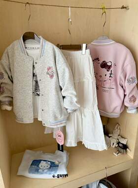 2026新款女童韩版棒球服外套百搭外套仿兔毛加厚8809