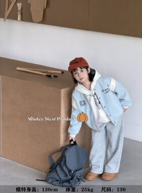 NGT2026春季新款女童棒球服两面穿外套中大童刺绣外套