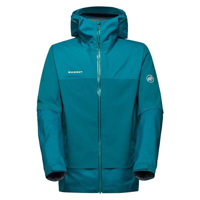 代购Mammut猛犸象男士冲锋衣防水防风可压缩户外夹克连帽长款