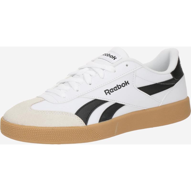 代购Reebok锐步男士运动板鞋轻便耐磨防滑透气白色黑色条纹