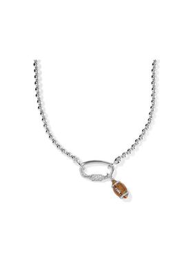 代购Kendra Scott橄榄球项链女精致优雅百搭亮眼金色电镀圆形合