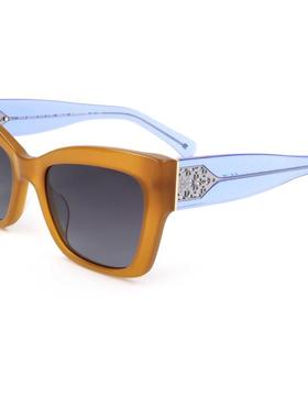 代购kate spade女士太阳镜防紫外线灰色镜片非偏光遮光猫眼型