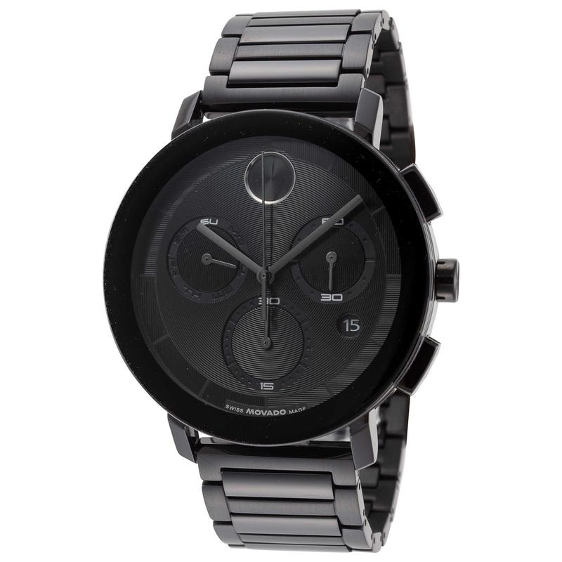 代购Movado摩凡陀男士腕表日期计时夜光测速金属钢带黑色防水