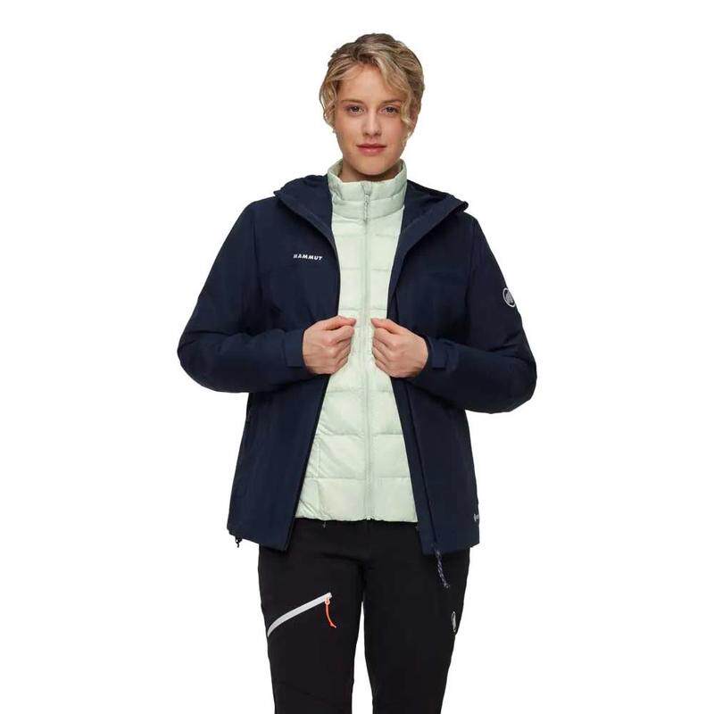 代购Mammut猛犸象冲锋衣女士防水防风透气保暖3in1设计可拆卸内胆