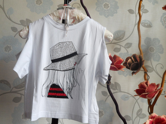 网红款米芝儿高端品牌童装折扣女童夏装露肩短袖上衣T恤半袖热卖,童装/婴儿装/亲子装,T恤,淘宝优惠券,粉丝福利购,淘宝优惠卷