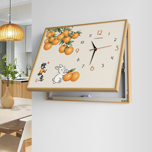 福禄电表箱装饰画中式带钟表弱电箱遮挡时钟电闸电源开关盒挂画