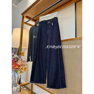 侧线明线线条ju显瘦脚口翻边牛仔裤 清仓JONI 秋冬品质好穿M6