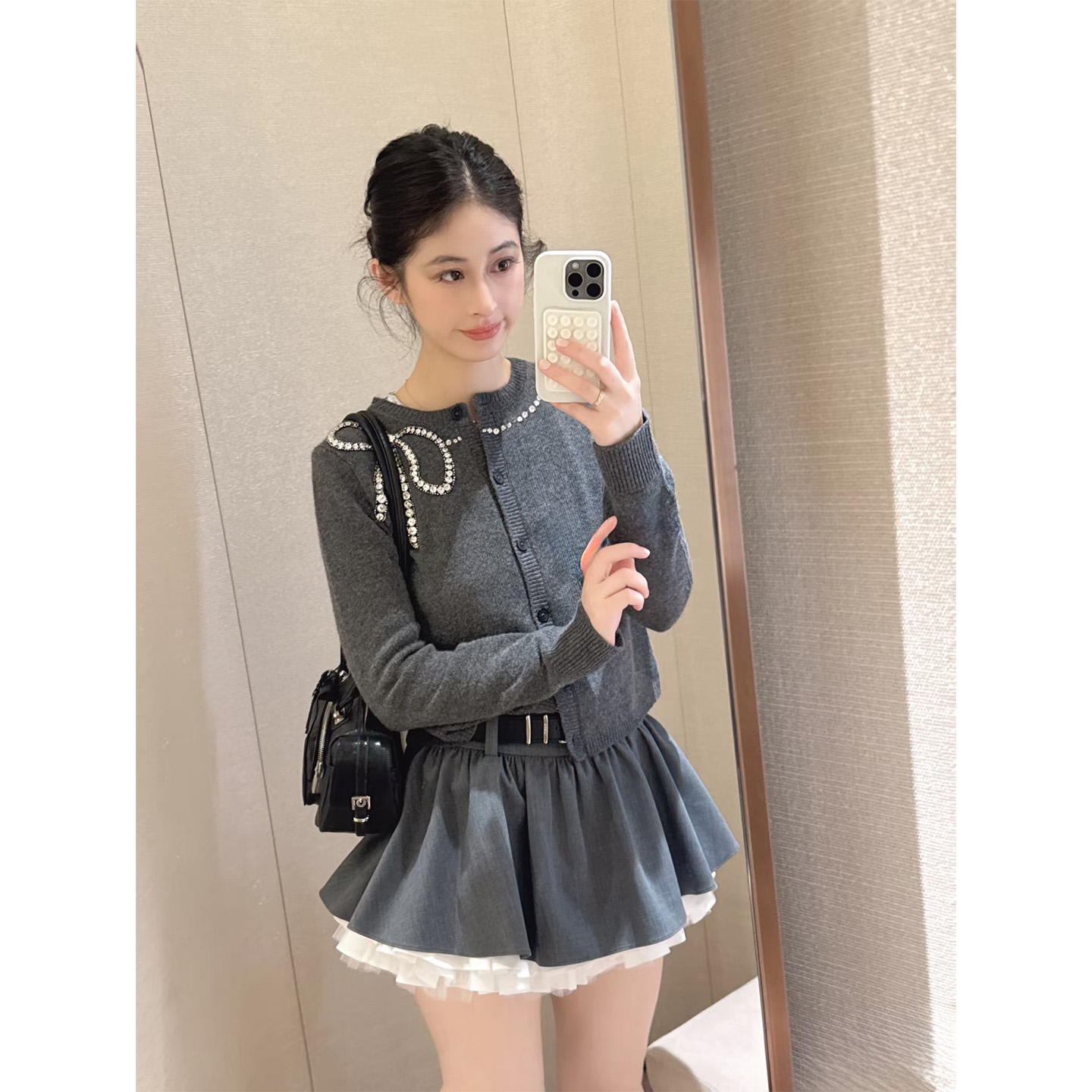 JONIbyBEB【耀月】绵羊毛开衫