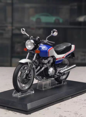 青岛社特价1:12 本田CBX 400F 摩托车成品模型红白蓝色收藏送礼
