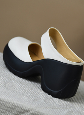 Mi.sili 包头拖厚底坡跟外穿凉拖鞋女夏季新款女鞋