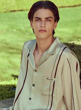 【EHouse】MANITO Geom 男士条纹睡衣套装 秋冬睡衣套装长袖长裤