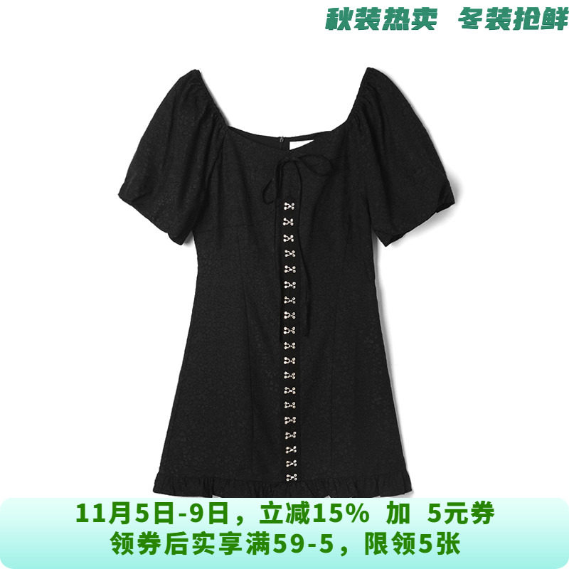 YM0A0025洋气修身短裙五分袖裙子连衣裙女4.14夏
