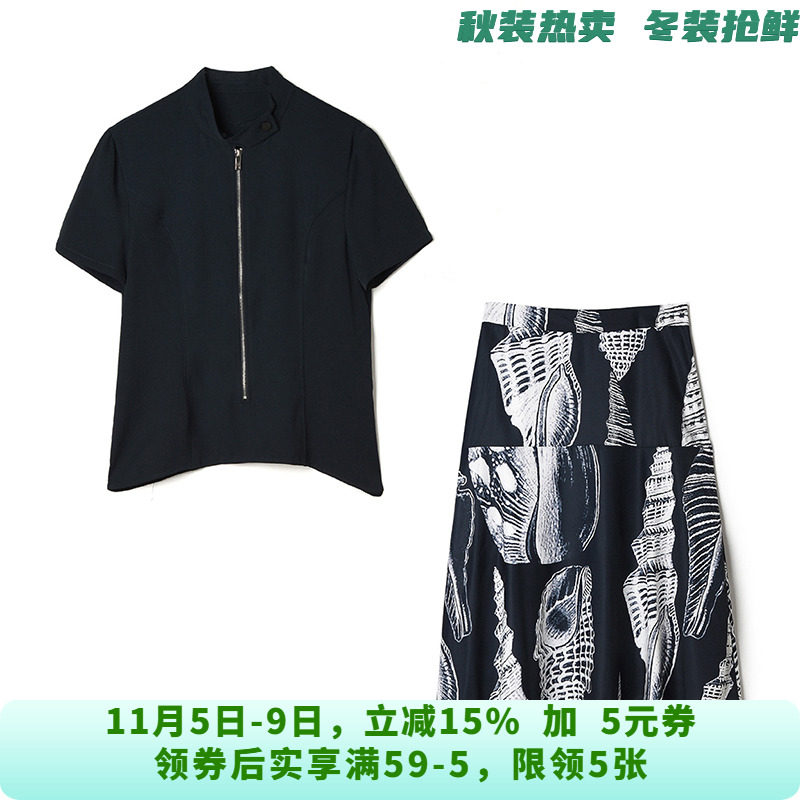 深圳南油NY0U0059短袖上衣+半身裙两件套装女5.23夏