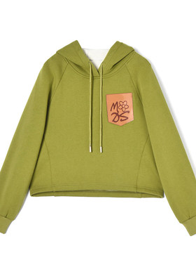 MN0L0004青春时尚连帽上衣微弹加绒卫衣女1.29冬