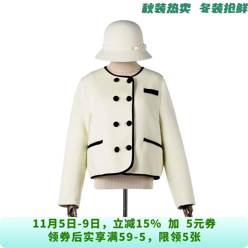 9魅羊毛毛呢常规长袖圆领