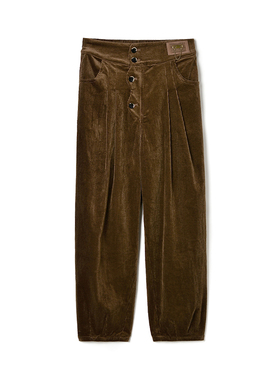 深圳南油NY0P0068高腰灯芯绒长裤子休闲裤女11.24冬