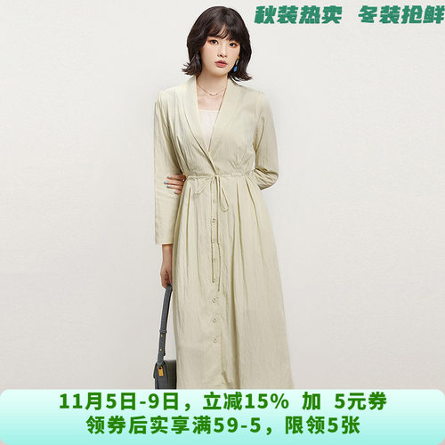 深圳南油NY0A0198气质通勤中长裙连衣裙女8.31秋