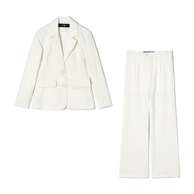 深圳南油NY0U0073简洁干练外套+长裤两件套装女4.5春