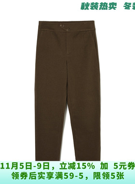 LD0P0070高腰九分裤梨型微弹裤子休闲裤女10.7冬