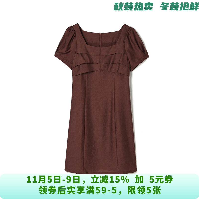 HG0A0114法式优雅中裙高级感裙子连衣裙女4.28夏