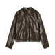 0M0001帅气朋克风上衣舒适质感长袖 皮衣外套女3.9春