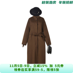 [禾哲]HZ1E0034单排扣双面尼含绵羊毛大衣女11.11冬